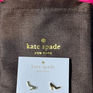 Kate Spade gold shoe in earrings New